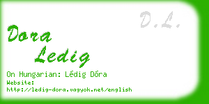 dora ledig business card